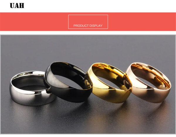 español  inglés  francés UAH  Stainless Steel Rings Rose Gold Anti-allergy Smooth Simple personalized custom Wedding Couples Rings Bijouterie 116 / 5.000 Anillos de acero inoxidable UAH Oro rosa Antialérgicos Suaves Sencillos Personalizados Anillos de Boda para Parejas Bisutería