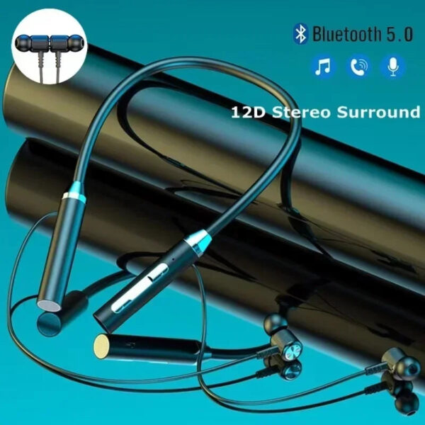 K58 Wireless Headphones Bluetooth Neckband Magnetic Earphones Sport Running Earbuds Waterproof Bluetooth 5.0 Headset Wit