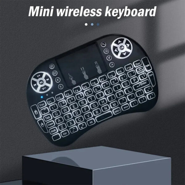 I8 Mini Wireless Keyboard 7 Color Backlit Russian French Spanish Portuguese Arabic 2.4G Air Mouse Remote for Android TV