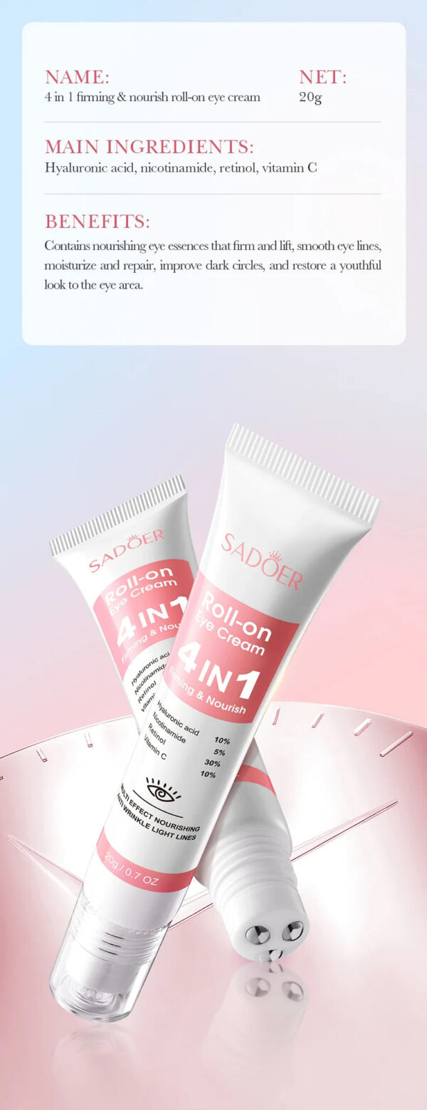 Instant Eye Bag Remove Cream Retinol Anti-Wrinkle Firming Skin Fade Fine Lines Anti Dark Circle Puffiness Brighten Eye S