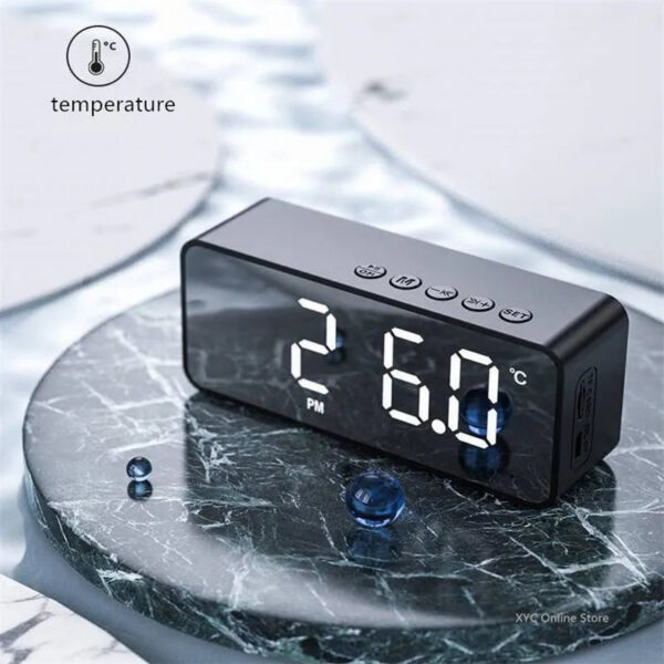 Wireless Bluetooth Speaker Small Mini Alarm Clock Portable Cannon Mini Voice Broadcast the Card Instert Vehicular Audio