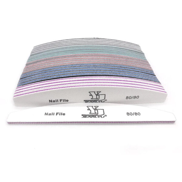 5Pcs/Lot Nail File Mix Color Limas 80/100/150/180/240 Grit Professional Sandpaper Cuticle Remover Buffer Files Manicure