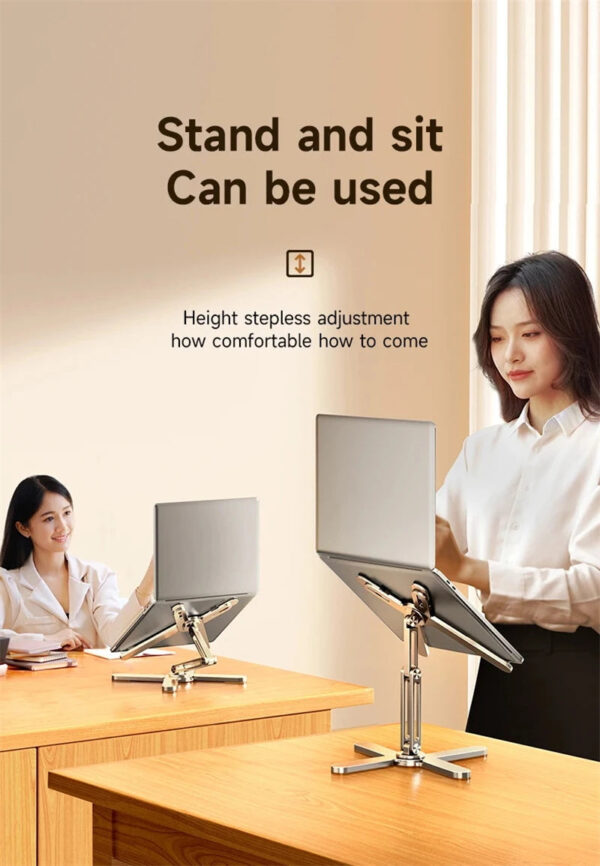 MC N86 Laptop Stand 360°Rotating Portable Notebook Bracket Heat Dissipation Folding Aluminum Holder Suitable for Macbook