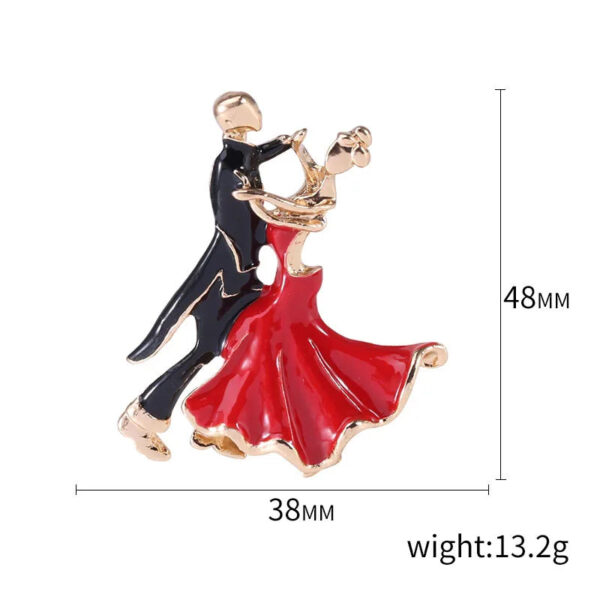 Dancing Princes Dancer Enamel Brooches for Women Men Pin Bijouterie Corsage Clothing Dress Fashion Party Wedding Jewelry