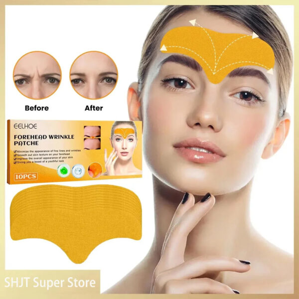 10 Pieces of Forehead Silicone Wrinkle Patch Hydrolyzed Collagen Makeup Remover Skin Lifting Fine Lines Wrinkles Facial