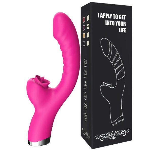 Tongue Licking Vibrator 2 In 1 Adult Women Sex Toys Dildos Vibrators Clitoris Stimulator With 20 Speeds Vibrators Sex Pr