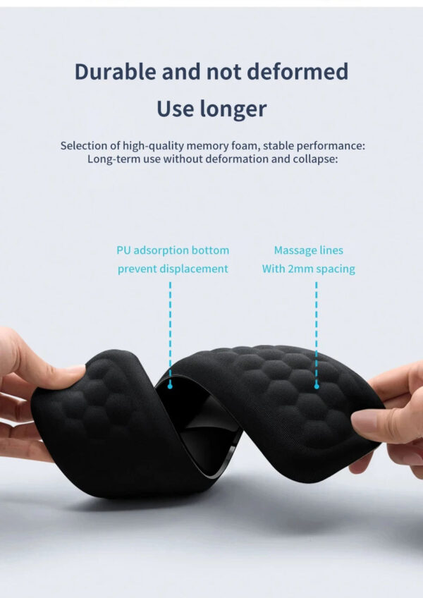 Wrist Mouse & Keyboard Protection Rest Pad Massage Texture For PC Laptop Gaming Office Keyboard Mouse Stand Memory Cotto