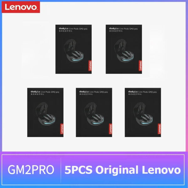 5PCS Original Lenovo GM2 Pro Wireless Bluetooth Earphones Stereo Noise Reduction Universal Sports Headset Microphone for