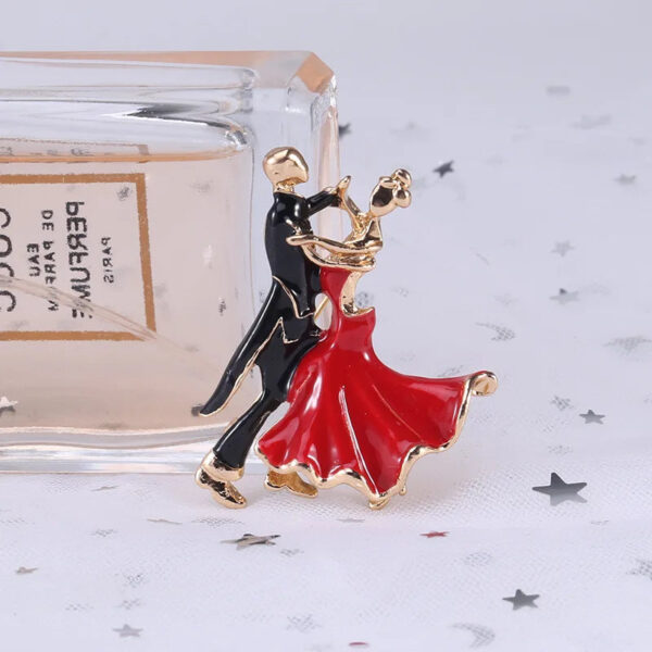 Dancing Princes Dancer Enamel Brooches for Women Men Pin Bijouterie Corsage Clothing Dress Fashion Party Wedding Jewelry
