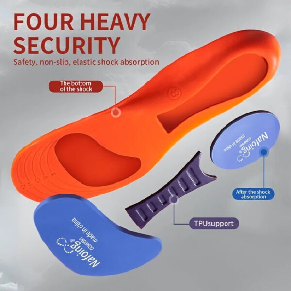 1 Pair New Deodorant Breathable Sports Insoles For Shoes Sole Technology Shock Absorption  Running Insoles