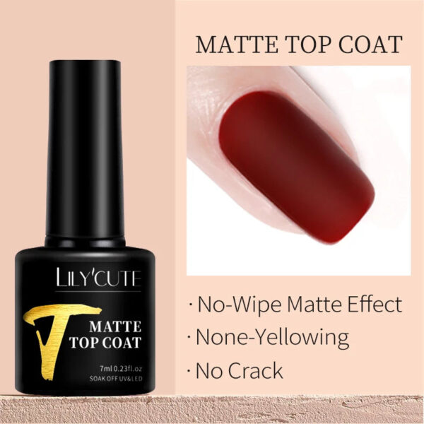 LILYCUTE 7ML Jelly Amber Gel Nail Polish Brown Crystal Translucent Dull Color Nail Art Gel Semi Permanent UV Gel Polish