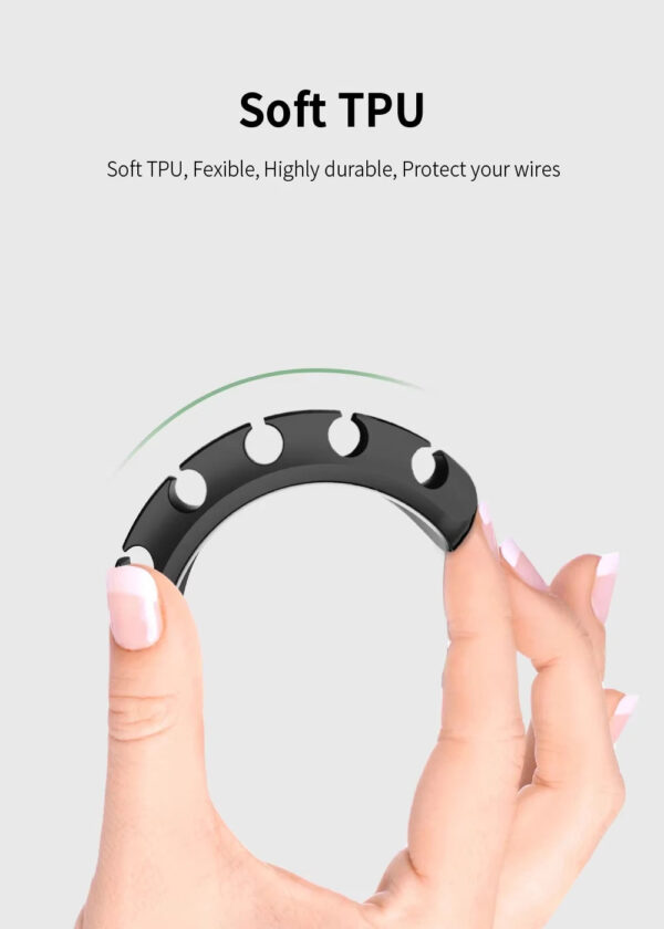 NNBILI Cable Holder Clips Cable Organizer Silicone USB Cable Winder Management Clips Self Adhesive for Mouse Keyboard He
