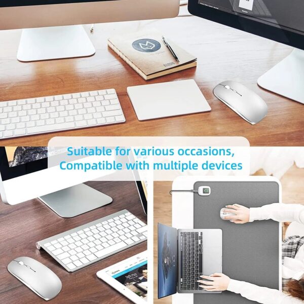 Slim Wireless Mouse 2.4GHz Optical Mice 1600DPI Gamer Office Quiet Mouse Ergonomic Design Mice With USB Receiver For PC
