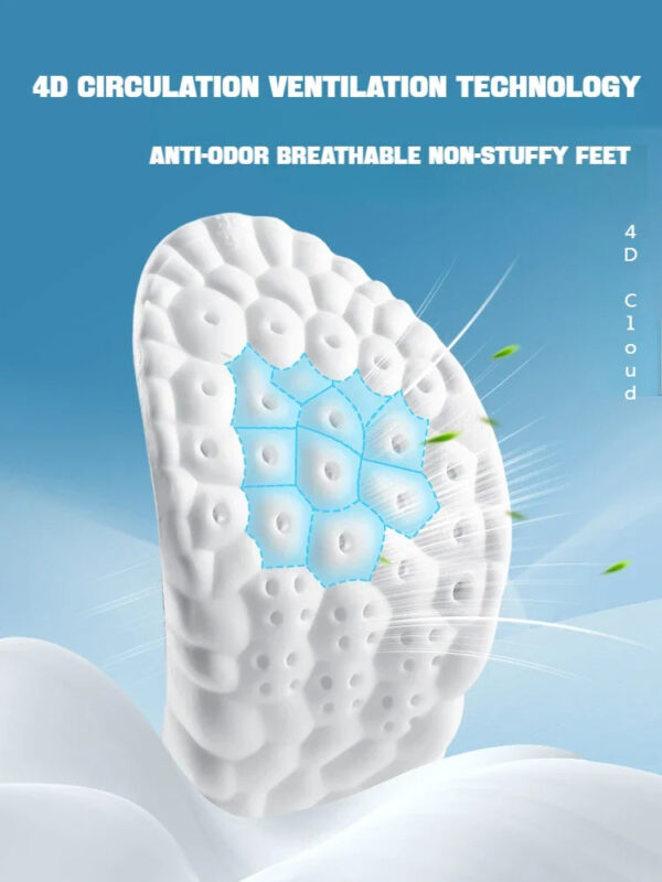 1Pair 4D Soft Shoes Insoles for Feet Plantar Fasciitis Insole Arch Support Orthopedic Inserts Sports Shock Absorption Sh