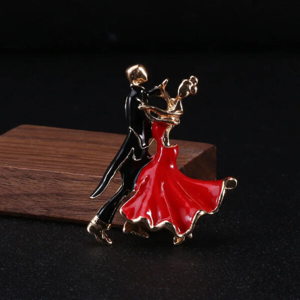 Dancing Princes Dancer Enamel Brooches for Women Men Pin Bijouterie Corsage Clothing Dress Fashion Party Wedding Jewelry