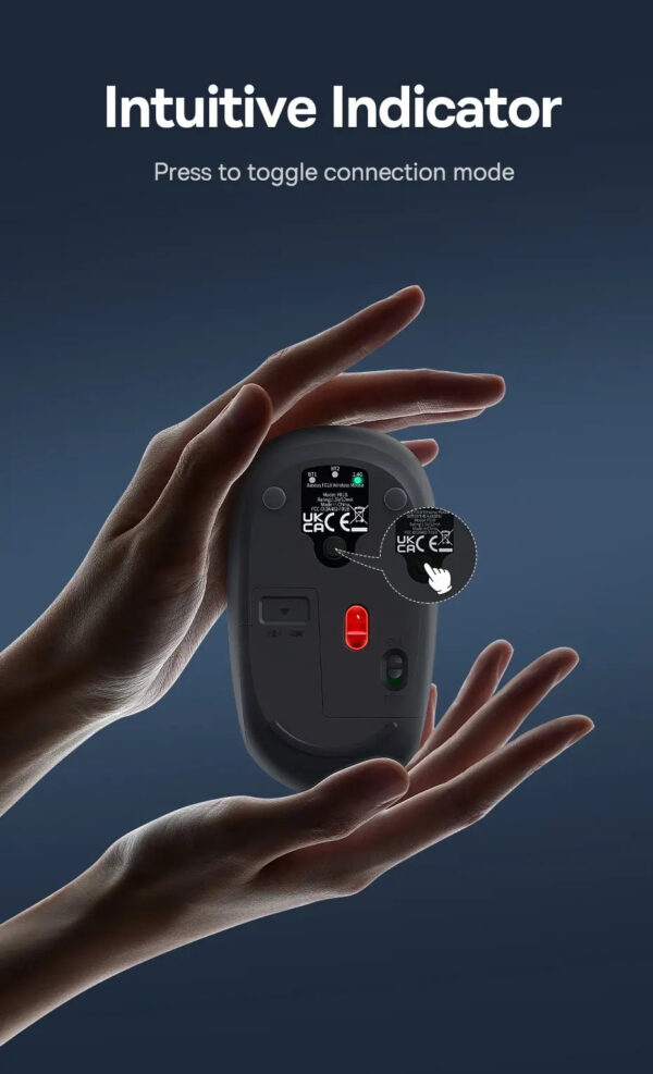Baseus F01B Mouse Wireless Bluetooth 5.0 Mouse 1600 DPI Silent Click For MacBook Tablet Laptop PC Gaming Accessories 2.4