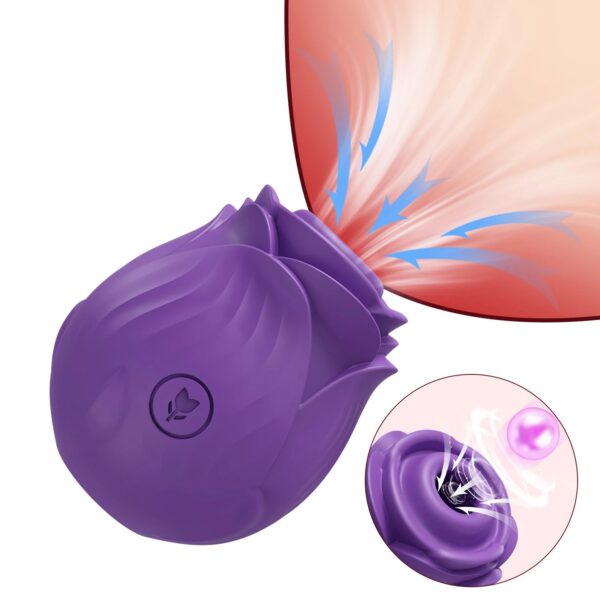 Sucking Rose-Toys Vibrator for Women Tongue Licking Oral Nipple Clitoris Vacuum Stimulator Female Sex Toys Goods for Adu