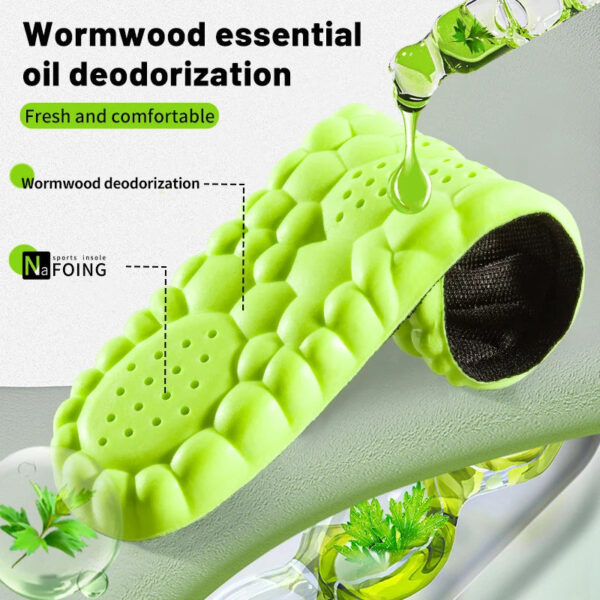 Sports Insole 4D Cloud Style Sweat Absorbing Breathable Thickened Shock Absorption Super Soft and Comfortable Elastic In