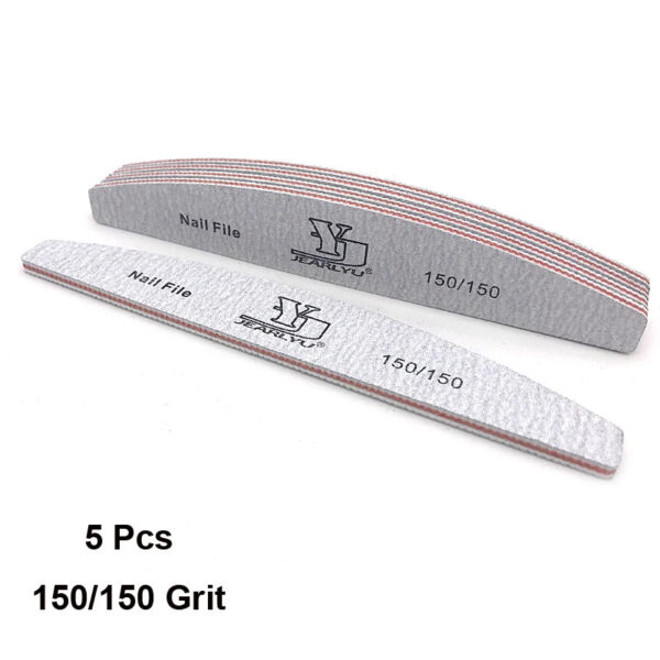 5Pcs/Lot Nail File Mix Color Limas 80/100/150/180/240 Grit Professional Sandpaper Cuticle Remover Buffer Files Manicure
