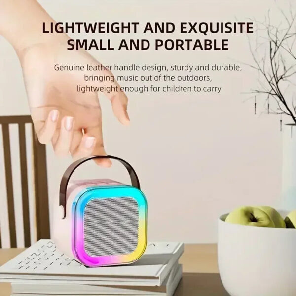 K12 Bluetooth Karaoke Machine Portable 5.3 PA Speaker System with 1-2 Wireless Microphones Home Family Singing Children'