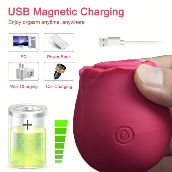 Rose Shape Vagina Sucking Vibrator Intimate Good Nipple Sucker Oral Licking Clitoris Sex Stimulator G Spot Vibrators for