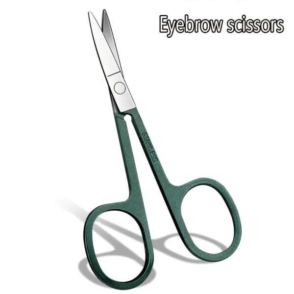 New 6 Pcs Portable Luxury Manicure Sets Pedicure Kits Bright Black Nail Clipper Set Personal Care Tools Eyebrow Scissors