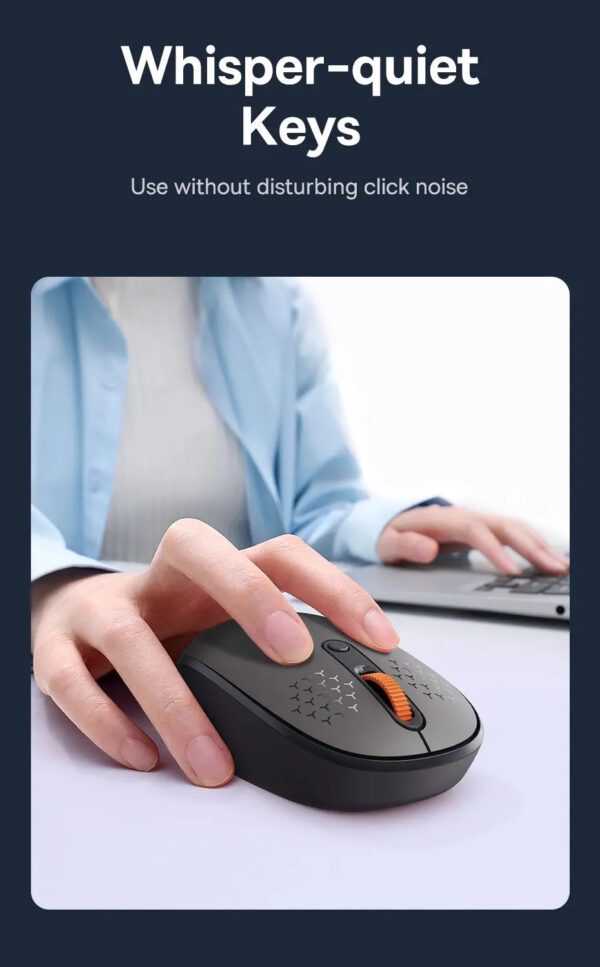 Baseus F01B Mouse Wireless Bluetooth 5.0 Mouse 1600 DPI Silent Click For MacBook Tablet Laptop PC Gaming Accessories 2.4