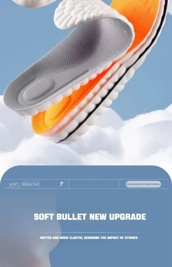 1Pair 4D Soft Shoes Insoles for Feet Plantar Fasciitis Insole Arch Support Orthopedic Inserts Sports Shock Absorption Sh