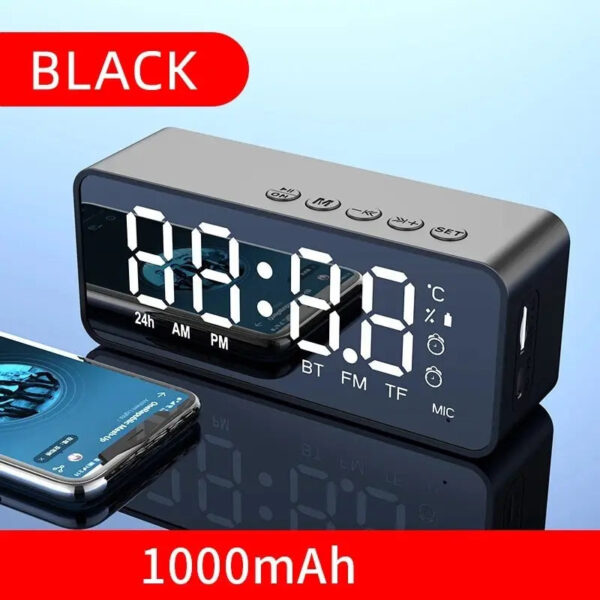 Wireless Bluetooth Speaker Small Mini Alarm Clock Portable Cannon Mini Voice Broadcast the Card Instert Vehicular Audio
