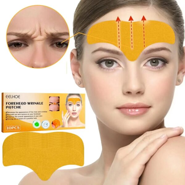 10 Pieces of Forehead Silicone Wrinkle Patch Hydrolyzed Collagen Makeup Remover Skin Lifting Fine Lines Wrinkles Facial
