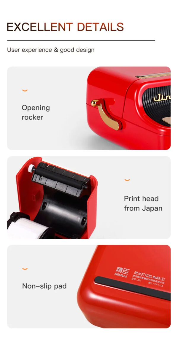 Niimbot b21 Color Label Printer Mini Portable Adhesive Labeller Printer Thermal Sticker Printer Machine For Phone/Laptop