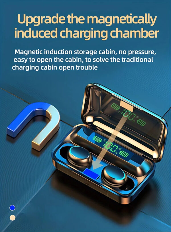 NEW F9 Upgrade TWS Bluetooth Earphones Wireless Headphone 9D Stereo Sports Waterproof Earbuds Headset With Microphone Fo
